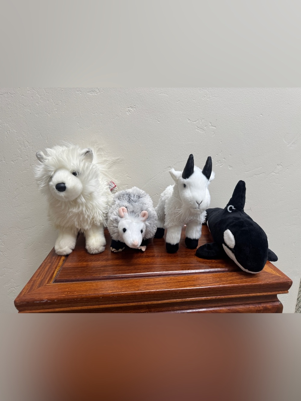 White Goat Plush Stuffed Animal - Soft Cuddly Toy